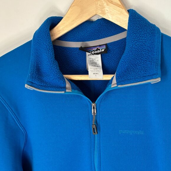 Patagonia Men's Blue Fleece Quarter Zip Pullover Long Sleeve Size Large A112 - Picture 10 of 16